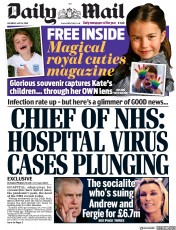 Daily Mail (UK) Newspaper Front Page for 16 May 2020