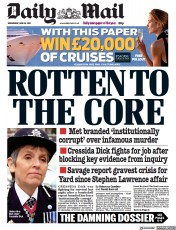 Daily Mail (UK) Newspaper Front Page for 16 June 2021