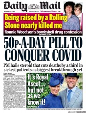 Daily Mail (UK) Newspaper Front Page for 17 June 2020