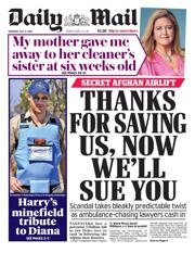 Daily Mail front page for 17 July 2025