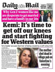 Daily Mail front page for 18 February 2025