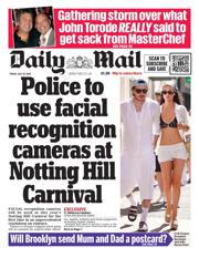 Daily Mail front page for 18 July 2025