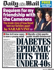 Daily Mail (UK) Newspaper Front Page for 18 September 2019