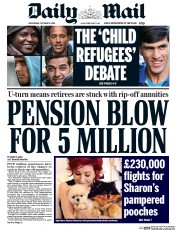 Daily Mail (UK) Newspaper Front Page for 19 October 2016