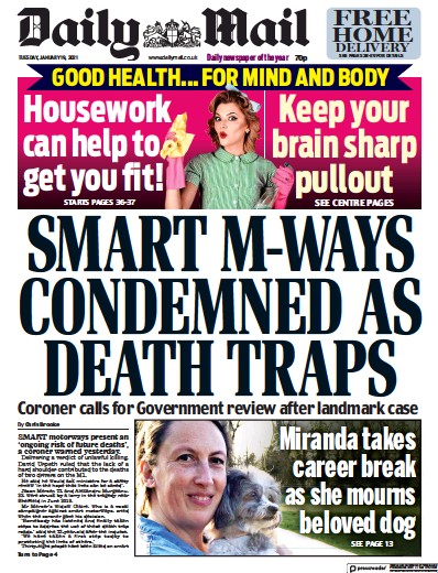 Daily Mail Newspaper Front Page (UK) for 19 January 2021