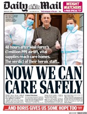 Daily Mail (UK) Newspaper Front Page for 1 May 2020