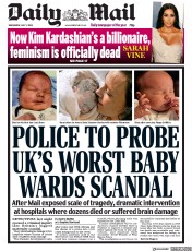 Daily Mail (UK) Newspaper Front Page for 1 July 2020