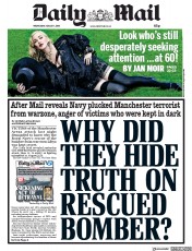 Daily Mail (UK) Newspaper Front Page for 1 August 2018