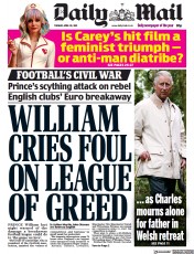 Daily Mail (UK) Newspaper Front Page for 20 April 2021