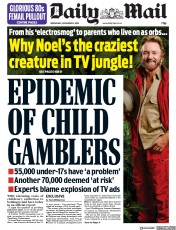 Daily Mail (UK) Newspaper Front Page for 21 November 2018