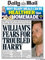 Daily Mail (UK) Newspaper Front Page for 22 October 2019