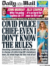 Daily Mail (UK) Newspaper Front Page for 22 October 2020