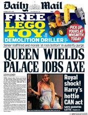 Daily Mail (UK) Newspaper Front Page for 23 May 2015