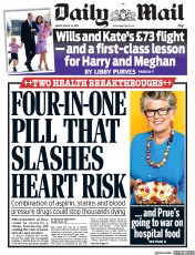 Daily Mail (UK) Newspaper Front Page for 23 August 2019