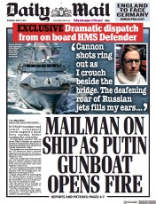 Daily Mail (UK) Newspaper Front Page for 24 June 2021