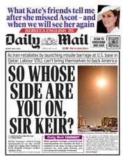 Daily Mail front page for 24 June 2025