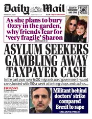 Daily Mail front page for 24 July 2025