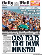 Daily Mail (UK) Newspaper Front Page for 25 June 2020