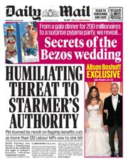 Daily Mail front page for 25 June 2025