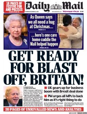 Daily Mail (UK) Newspaper Front Page for 26 December 2020