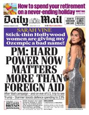 Daily Mail front page for 26 February 2025