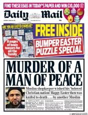 Daily Mail (UK) Newspaper Front Page for 26 March 2016