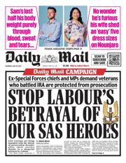 Daily Mail front page for 26 June 2025