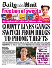 Daily Mail front page for 26 July 2025