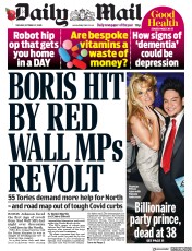 Daily Mail (UK) Newspaper Front Page for 27 October 2020