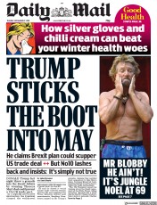 Daily Mail (UK) Newspaper Front Page for 27 November 2018