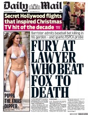 Daily Mail (UK) Newspaper Front Page for 27 December 2019