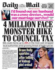 Daily Mail front page for 27 January 2025