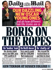 Daily Mail (UK) Newspaper Front Page for 27 April 2021