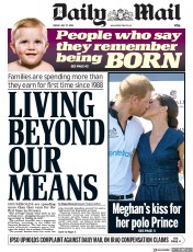 Daily Mail (UK) Newspaper Front Page for 27 July 2018