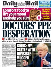 Daily Mail (UK) Newspaper Front Page for 28 April 2020