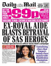 Daily Mail front page for 28 June 2025