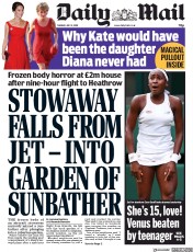 Daily Mail (UK) Newspaper Front Page for 2 July 2019