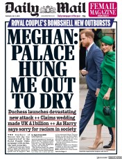 Daily Mail (UK) Newspaper Front Page for 2 July 2020