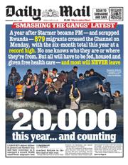 Daily Mail front page for 2 July 2025