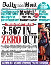 Daily Mail front page for 2 September 2025