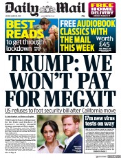 Daily Mail (UK) Newspaper Front Page for 30 March 2020