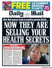 Daily Mail (UK) Newspaper Front Page for 31 March 2015