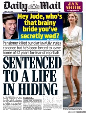 Daily Mail (UK) Newspaper Front Page for 3 May 2019