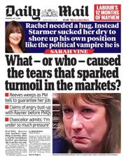 Daily Mail front page for 3 July 2025