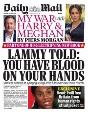 Daily Mail front page for 4 October 2025