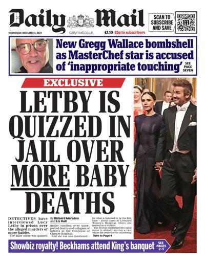 Daily Mail Newspaper Front Page (UK) for 4 December 2024