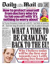 Daily Mail front page for 4 February 2025