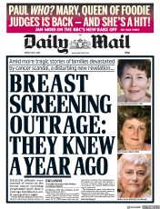 Daily Mail (UK) Newspaper Front Page for 4 May 2018