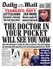 Daily Mail front page for 4 July 2025