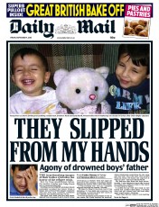 Daily Mail (UK) Newspaper Front Page for 4 September 2015